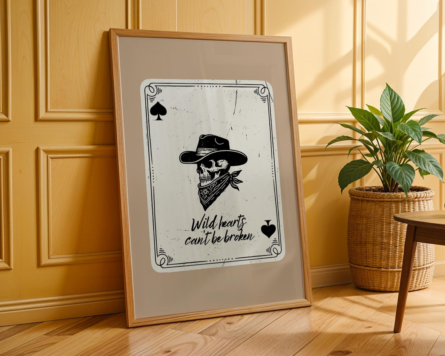 Skull Cowboy Card Print | Dark Western Art, Gothic Home Decor wall art print, modern home decor, unframed artwork by Nomad & Nest