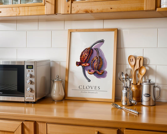 Cloves Botanical Print • Vintage Spice Kitchen Wall Art wall art print, modern home decor, unframed artwork by Nomad & Nest