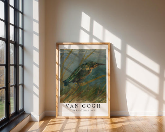 Van Gogh Print | Kingfisher – Vintage Impressionist Bird Art wall art print, modern home decor, unframed artwork by Nomad & Nest