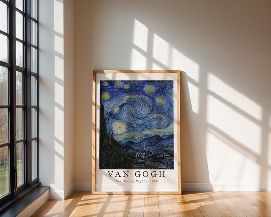 Van Gogh Print | Starry Night – Vintage Celestial Sky Art, Museum Quality wall art print, modern home decor, unframed artwork by Nomad & Nest