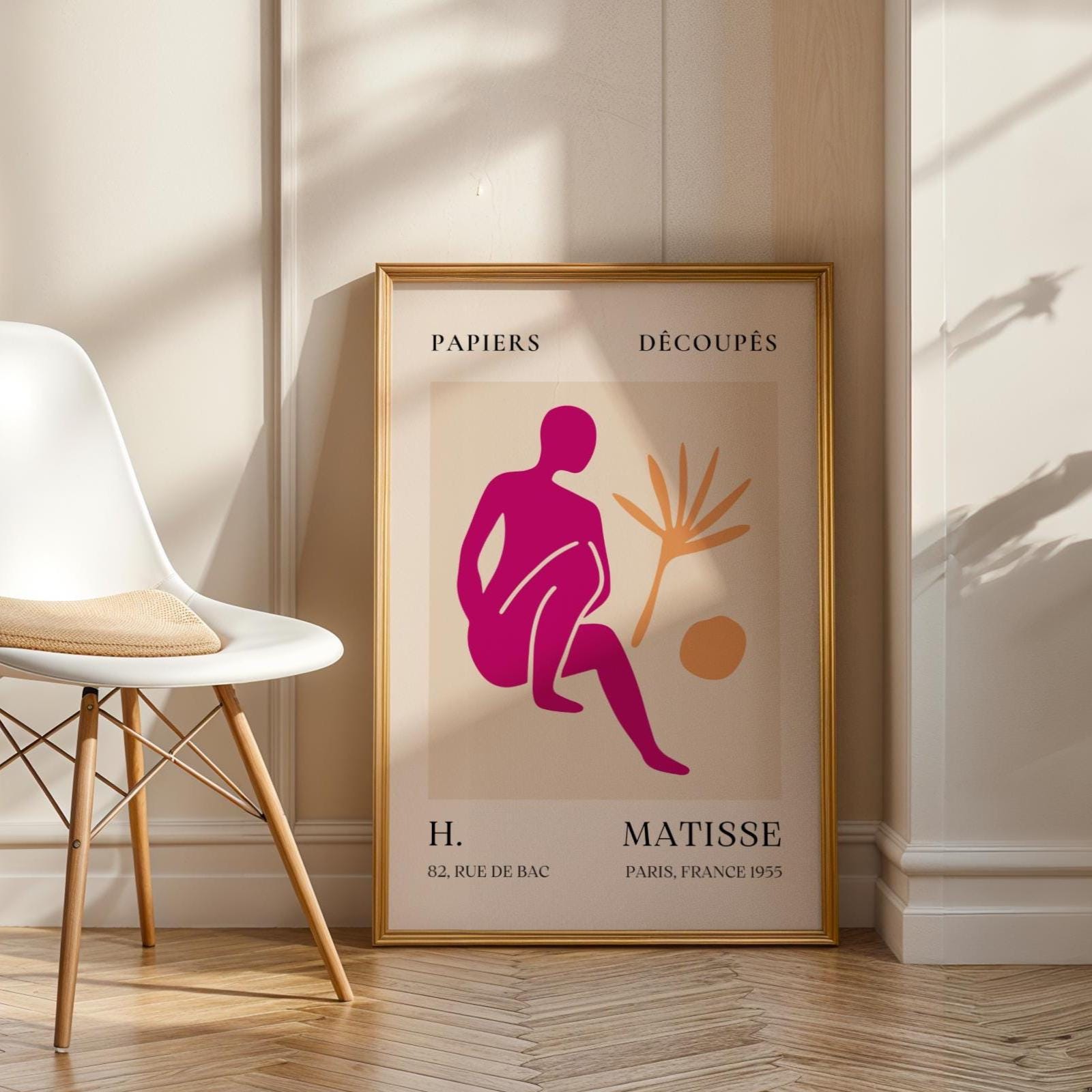 Henri Matisse Print | Seated Figure Art  | Magenta Modern Minimalist Poster wall art print, modern home decor, unframed artwork by Nomad & Nest