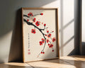 Japanese Poster | Cherry Blossom Print -  Sumi-e Ink Painting, Floral Wall Art wall art print, modern home decor, unframed artwork by Nomad & Nest