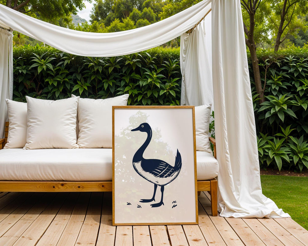 Goose Wall Art Print | Scandinavian Bird Decor wall art print, modern home decor, unframed artwork by Nomad & Nest