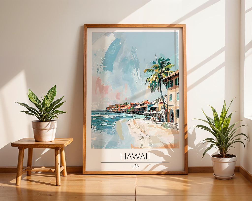 Hawaii Beach Print | Tropical Seaside Coastal Art wall art print, modern home decor, unframed artwork by Nomad & Nest