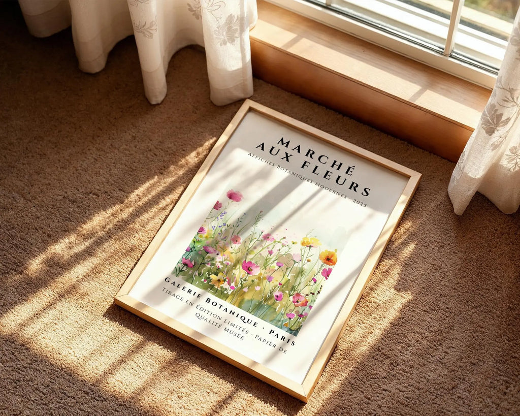 Blush Meadow Watercolor Botanical Print | French Country Decor wall art print, modern home decor, unframed artwork by Nomad & Nest