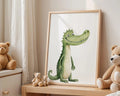 Playroom Ideas | Crocodile Nursery Wall Art | Jungle Animal Baby Illustration wall art print, modern home decor, unframed artwork by Nomad & Nest