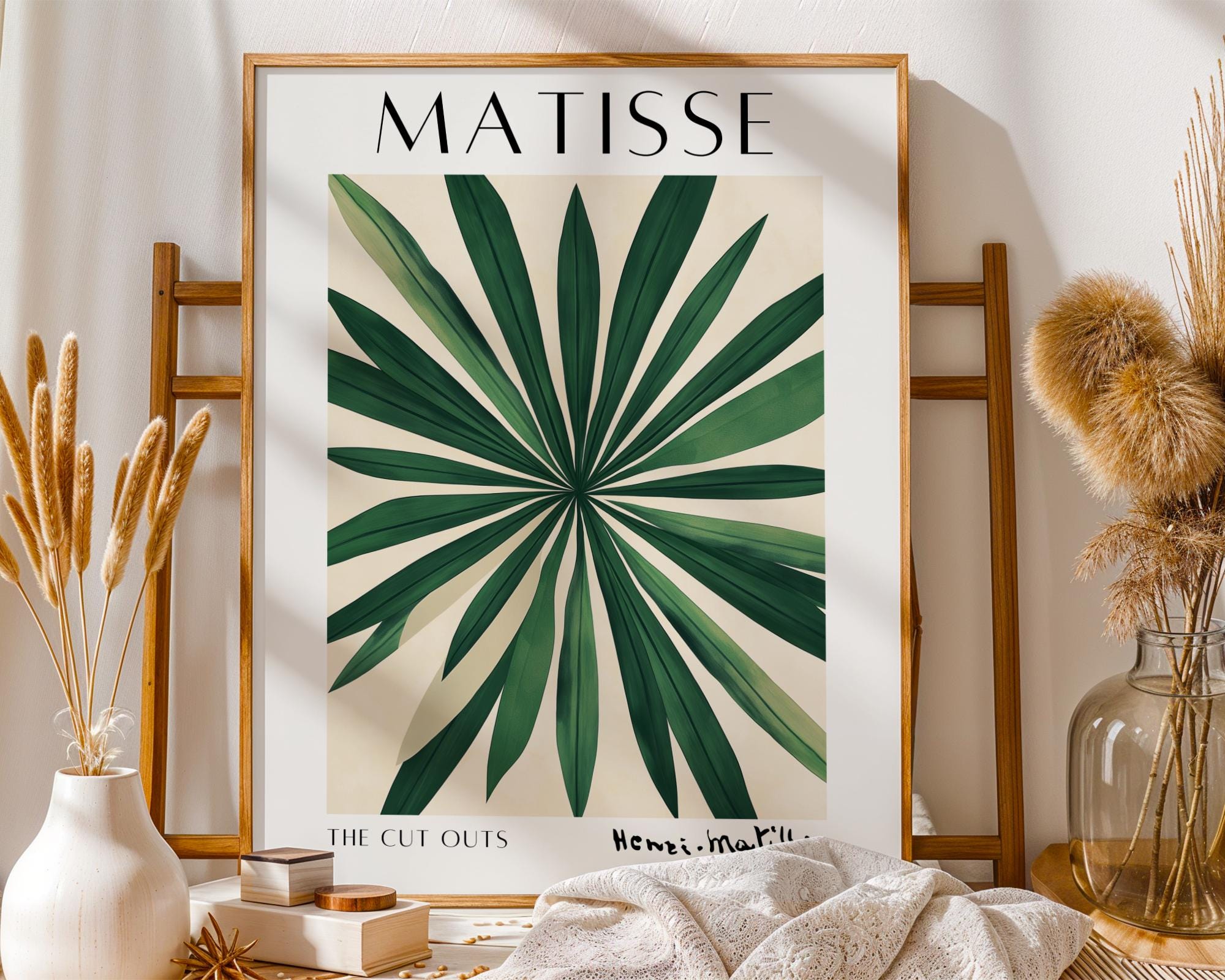 Henri Matisse Print | Inspired Palm Leaf  | Modern Botanical Art wall art print, modern home decor, unframed artwork by Nomad & Nest