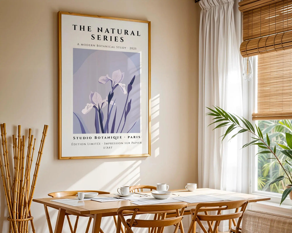 Lilac Iris Flower Print • Minimalist Botanical Wall Art wall art print, modern home decor, unframed artwork by Nomad & Nest