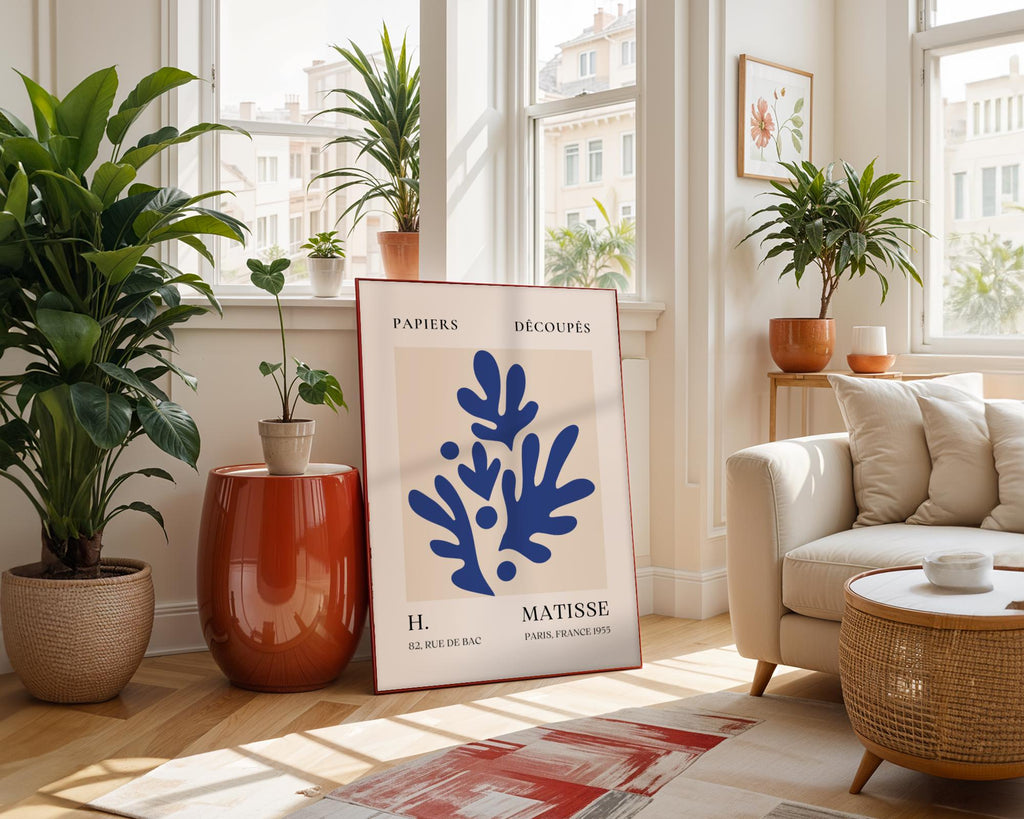 Henri Matisse Print | Blue Abstract  Art  | French Papiers Découpés Style wall art print, modern home decor, unframed artwork by Nomad & Nest