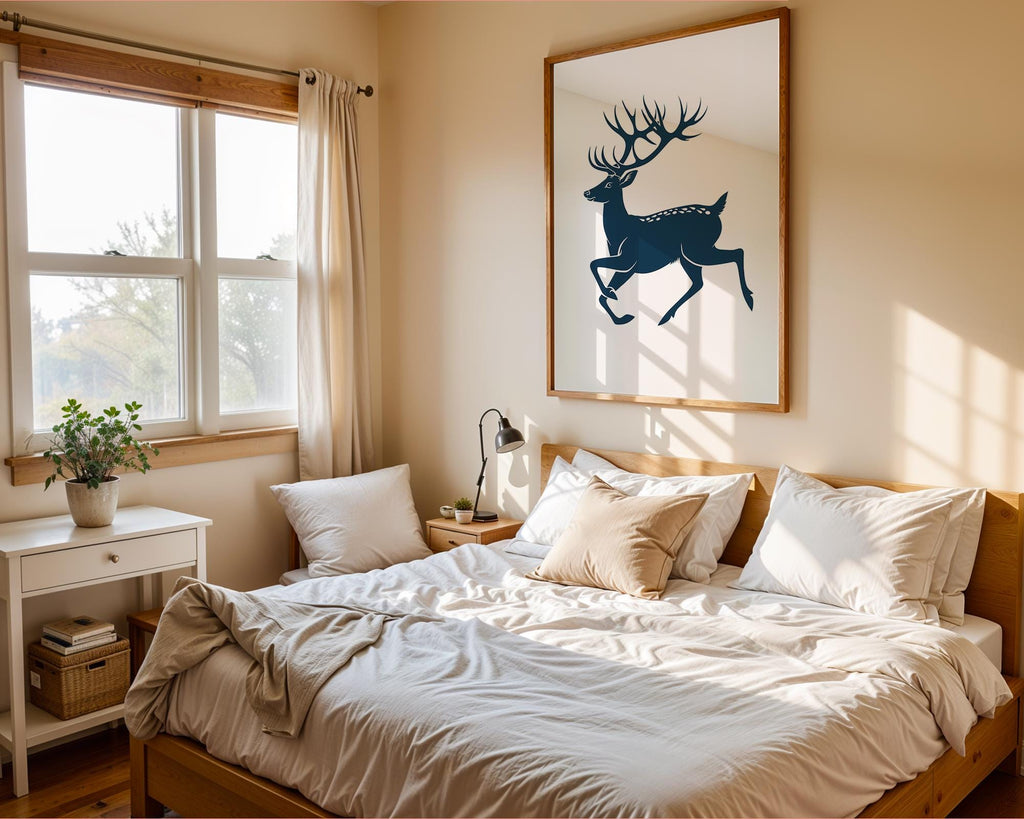 Minimalist Deer Art Print, Wildlife Illustration, Nature Decor wall art print, modern home decor, unframed artwork by Nomad & Nest