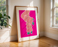 Pink Platform Heels Art Print | 70s Fashion Poster wall art print, modern home decor, unframed artwork by Nomad & Nest