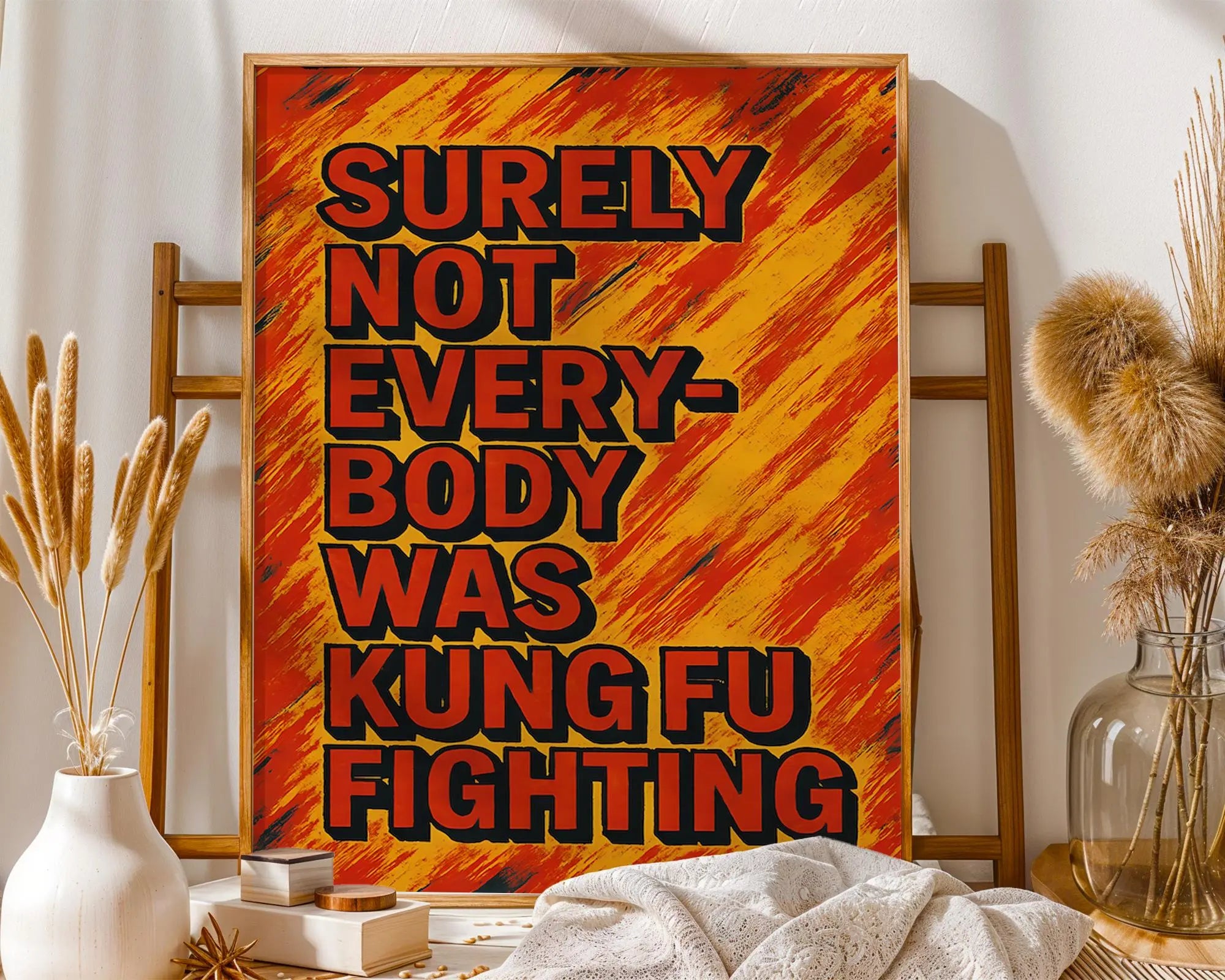 Positive Emotion | Surely Not Everybody Was Kung Fu Fighting Matte Print wall art print, modern home decor, unframed artwork by Nomad & Nest