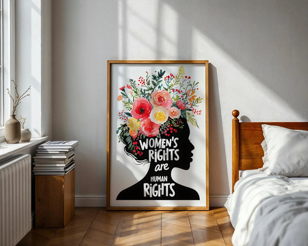 Positive Emotion | Women’s Rights Are Human Rights Wall Art | Equality Empowerment Decor wall art print, modern home decor, unframed artwork by Nomad & Nest