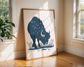 Minimalist Bison Print | Modern Wildlife Art, Western Decor wall art print, modern home decor, unframed artwork by Nomad & Nest