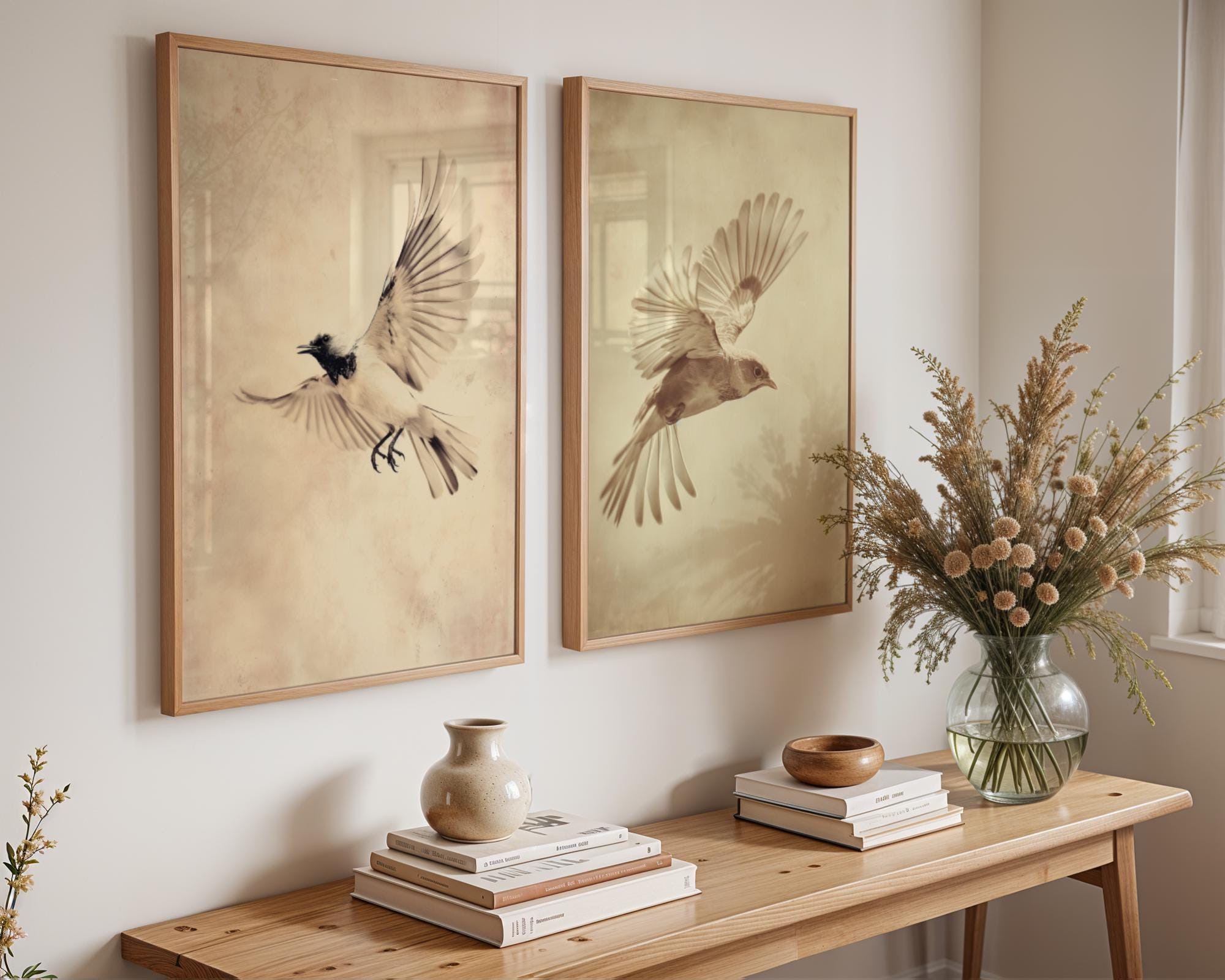 Vintage Bird Print Set | Soaring Flight, Natural History Wall Art wall art print, modern home decor, unframed artwork by Nomad & Nest