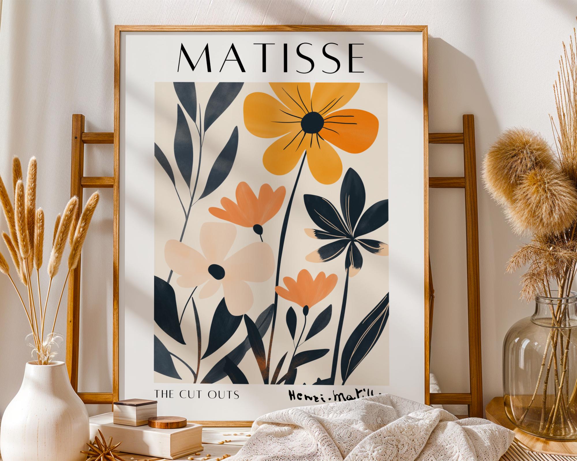 Henri Matisse Print | Inspired Floral  | Abstract Botanical Wall Art wall art print, modern home decor, unframed artwork by Nomad & Nest
