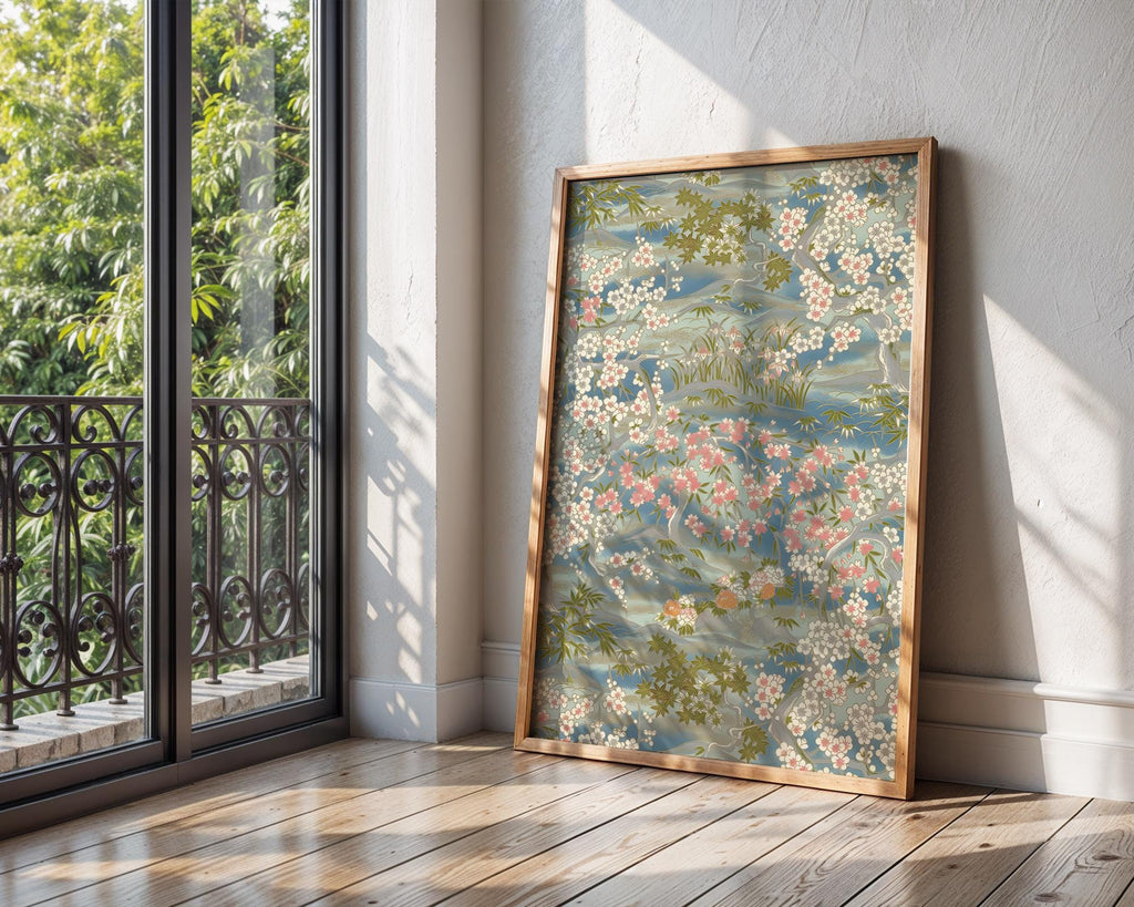 Japanese Cherry Blossom Art Print | Botanical Nature Decor wall art print, modern home decor, unframed artwork by Nomad & Nest