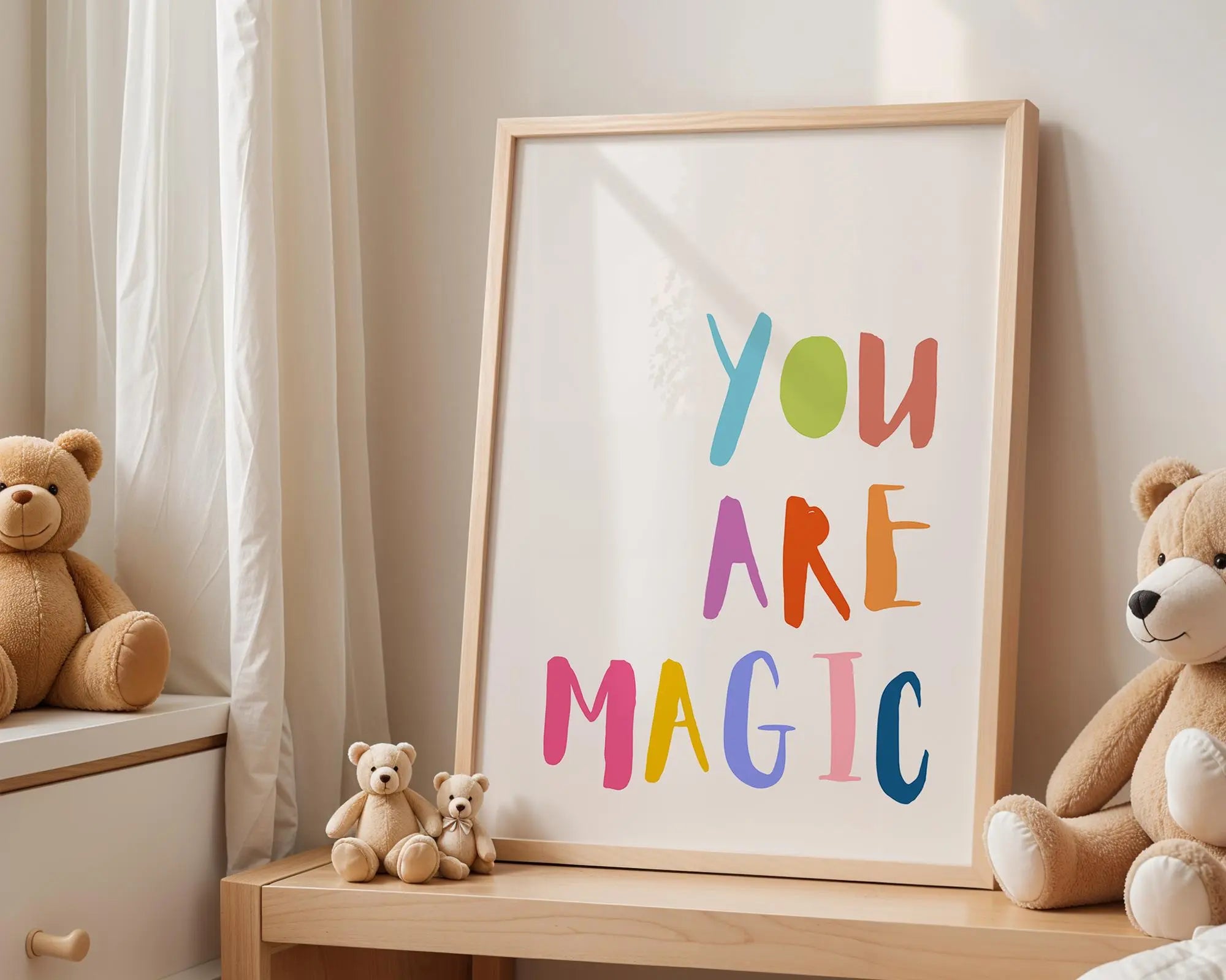 Playroom Ideas | You Are Magic Nursery Wall Art | Playful Quote Baby Print wall art print, modern home decor, unframed artwork by Nomad & Nest
