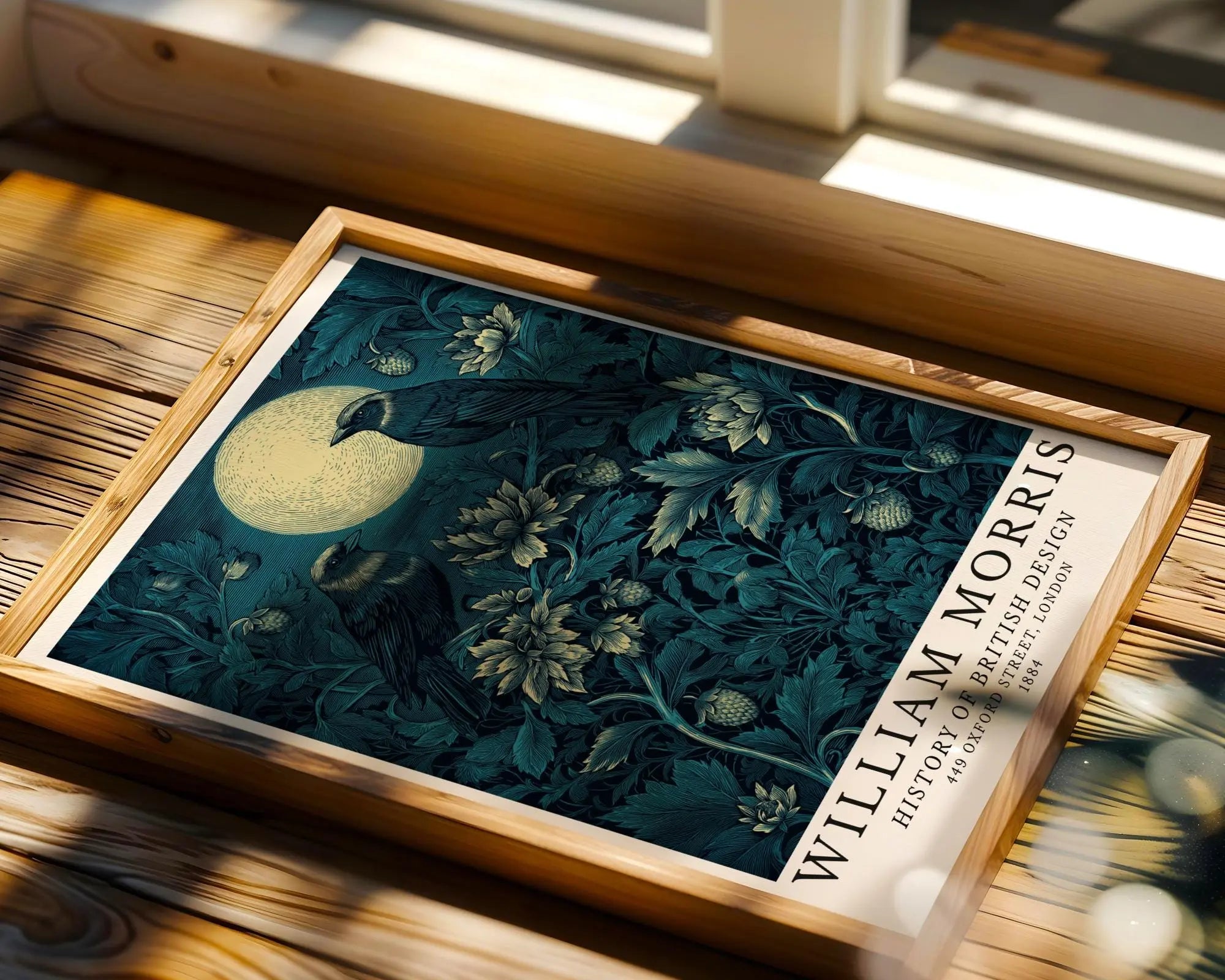 William Morris Print Raven Botanical  • Victorian Gothic Wall Art wall art print, modern home decor, unframed artwork by Nomad & Nest