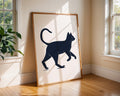 Stylish Black Cat Art Print, Minimalist Home Decor wall art print, modern home decor, unframed artwork by Nomad & Nest