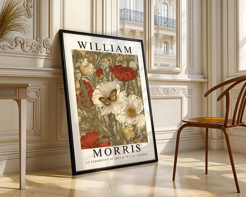 William Morris Print Cream Poppy  | Vintage Botanical Wall Art wall art print, modern home decor, unframed artwork by Nomad & Nest
