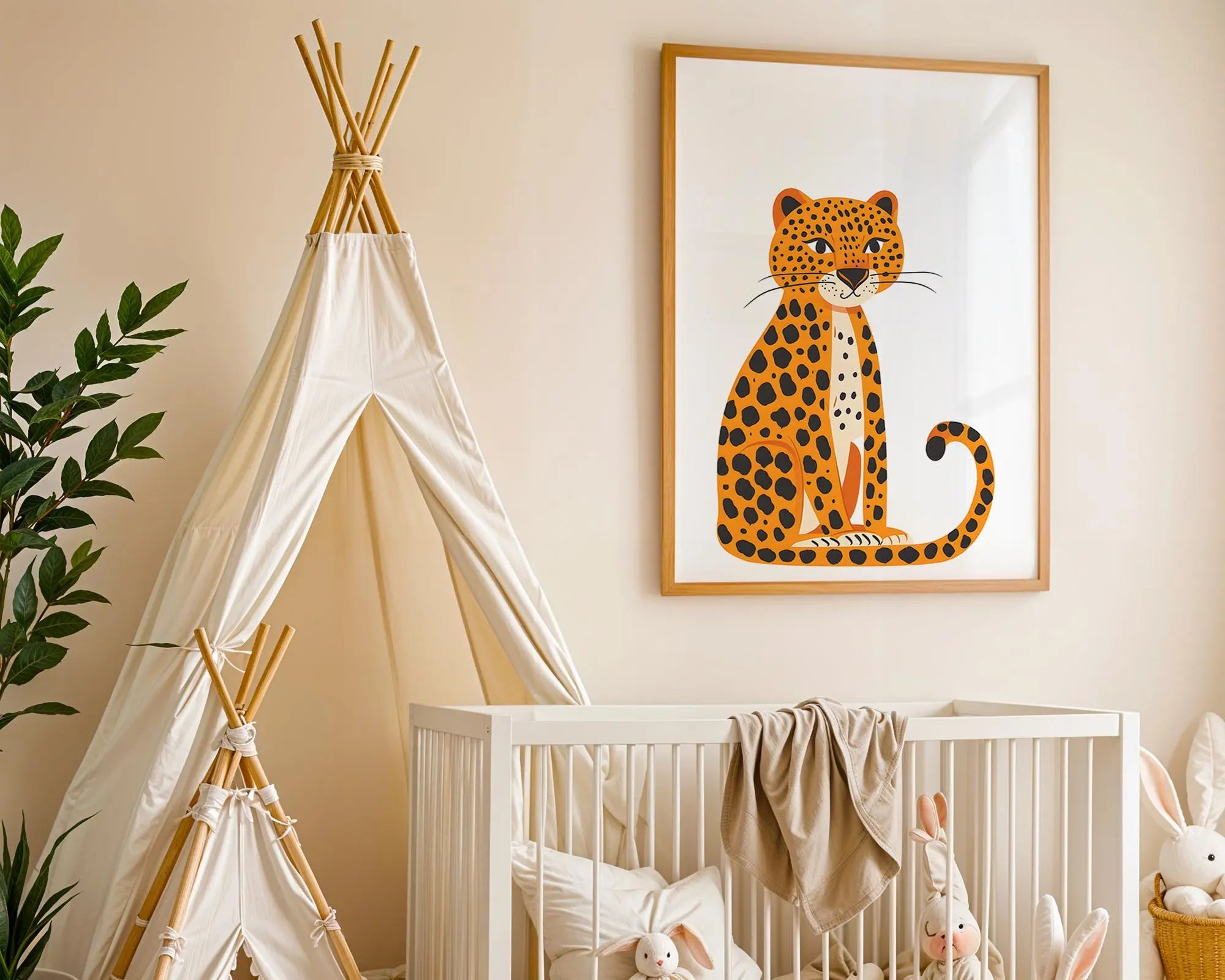 Playroom Ideas | Spotted Leopard Nursery Wall Art | Jungle Animal Decor wall art print, modern home decor, unframed artwork by Nomad & Nest