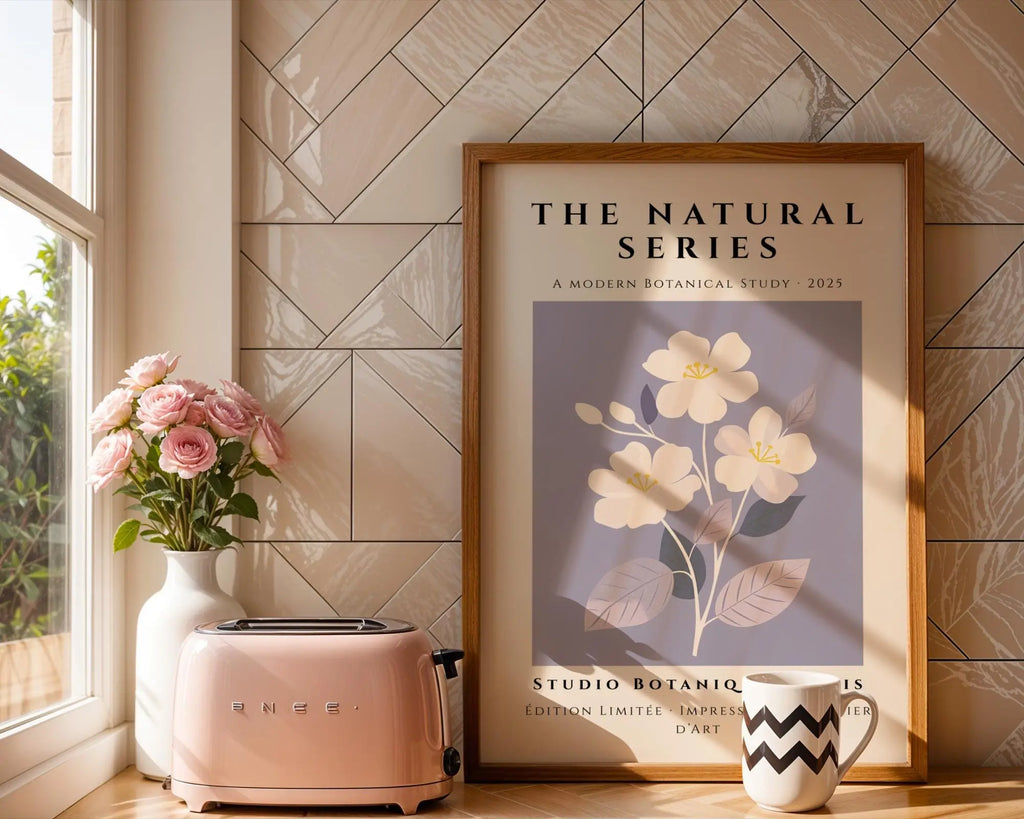Pastel Floral Botanical Art Print | Modern Lilac Wall Decor wall art print, modern home decor, unframed artwork by Nomad & Nest