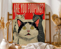 Funny Cat Bathroom Art | Viral Pet Humor Print wall art print, modern home decor, unframed artwork by Nomad & Nest