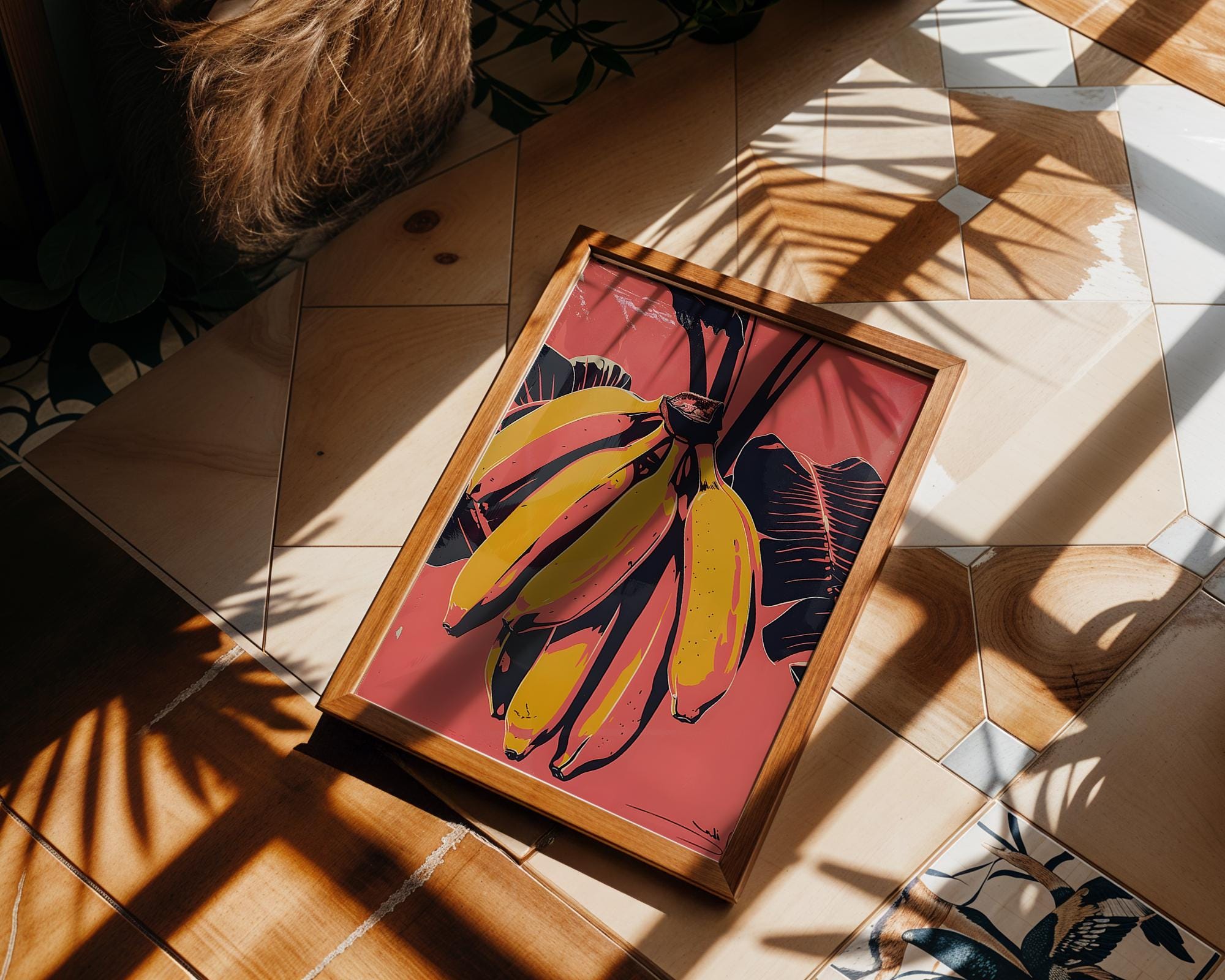 Modern Pop Art | Banana  Print | Retro Kitchen  Decor wall art print, modern home decor, unframed artwork by Nomad & Nest