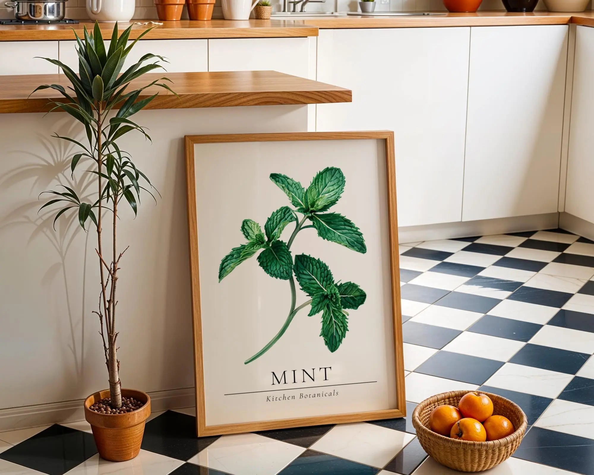 Mint Botanical Print • Vintage Herb Kitchen Wall Art wall art print, modern home decor, unframed artwork by Nomad & Nest