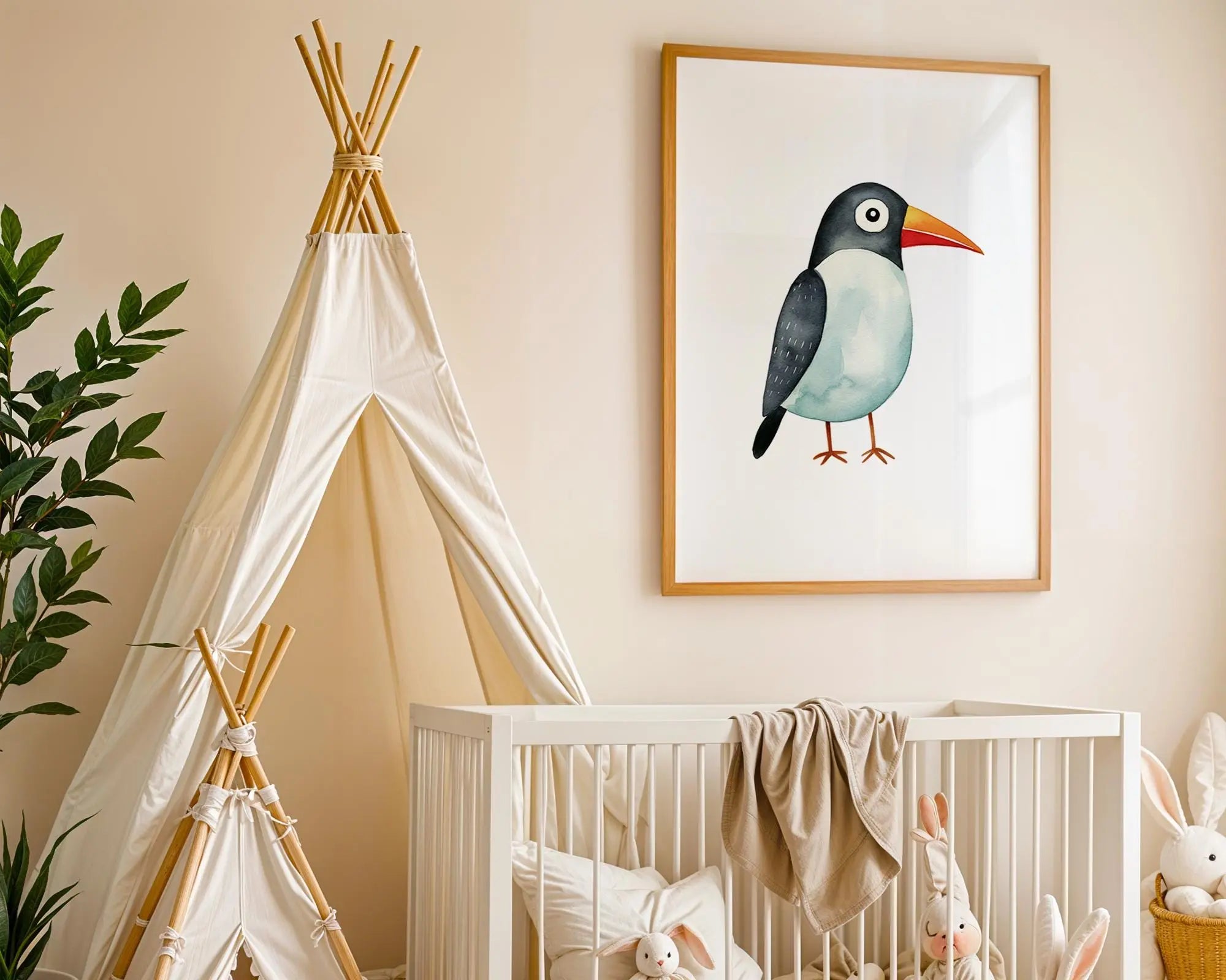 Playroom Ideas | Toucan Nursery Wall Art | Tropical Bird Baby Decor wall art print, modern home decor, unframed artwork by Nomad & Nest