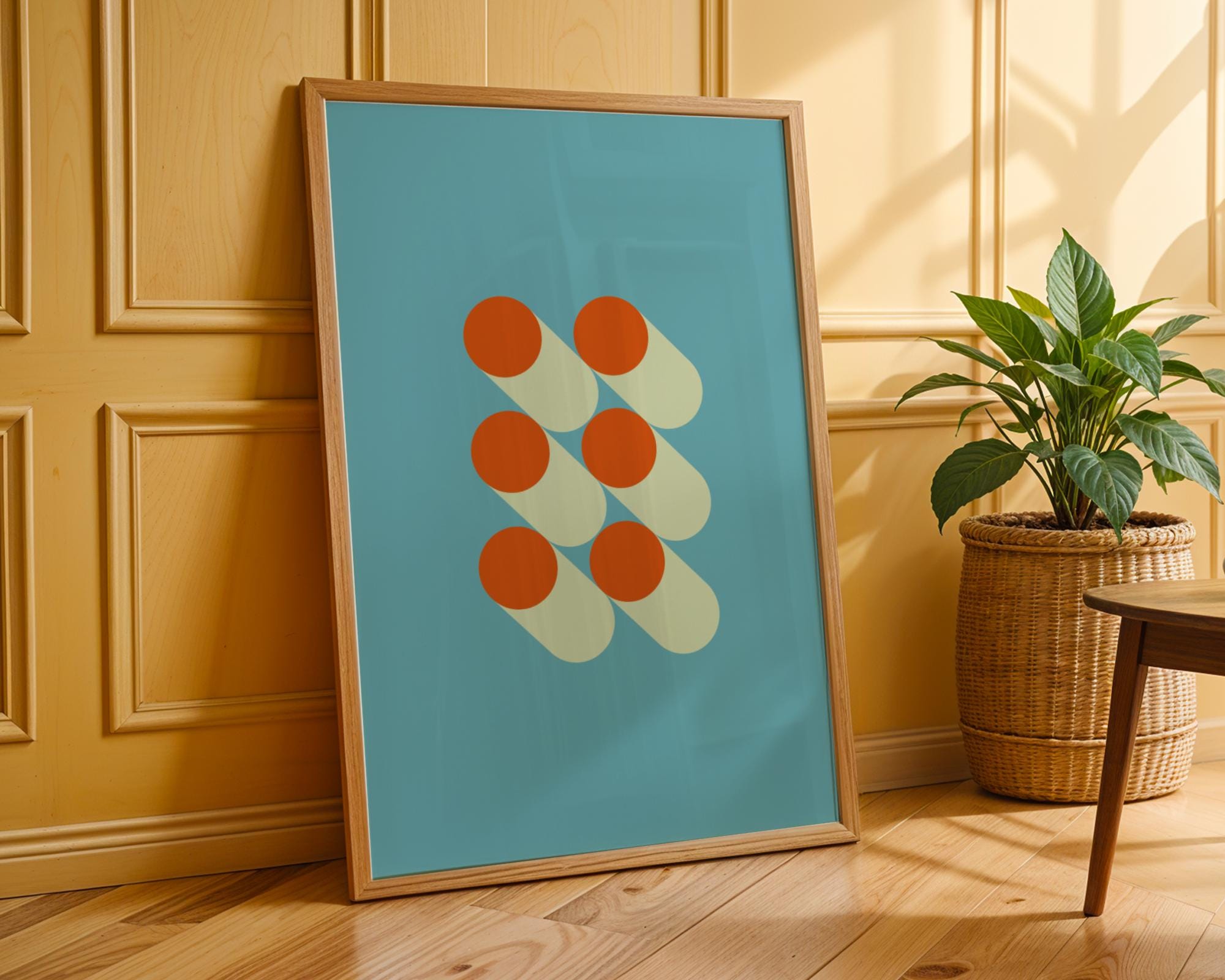 Bauhaus Poster Circle Art Print | Mid-Century Modern Geometric wall art print, modern home decor, unframed artwork by Nomad & Nest