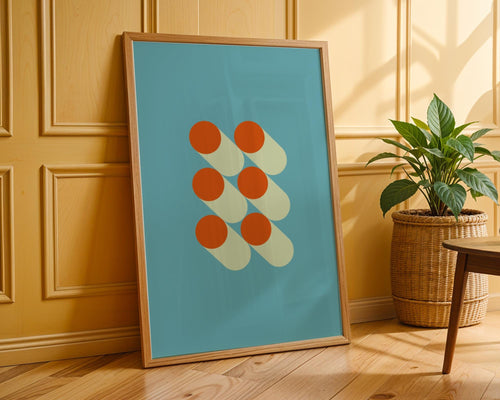Bauhaus Poster Circle Art Print | Mid-Century Modern Geometric wall art print, modern home decor, unframed artwork by Nomad & Nest