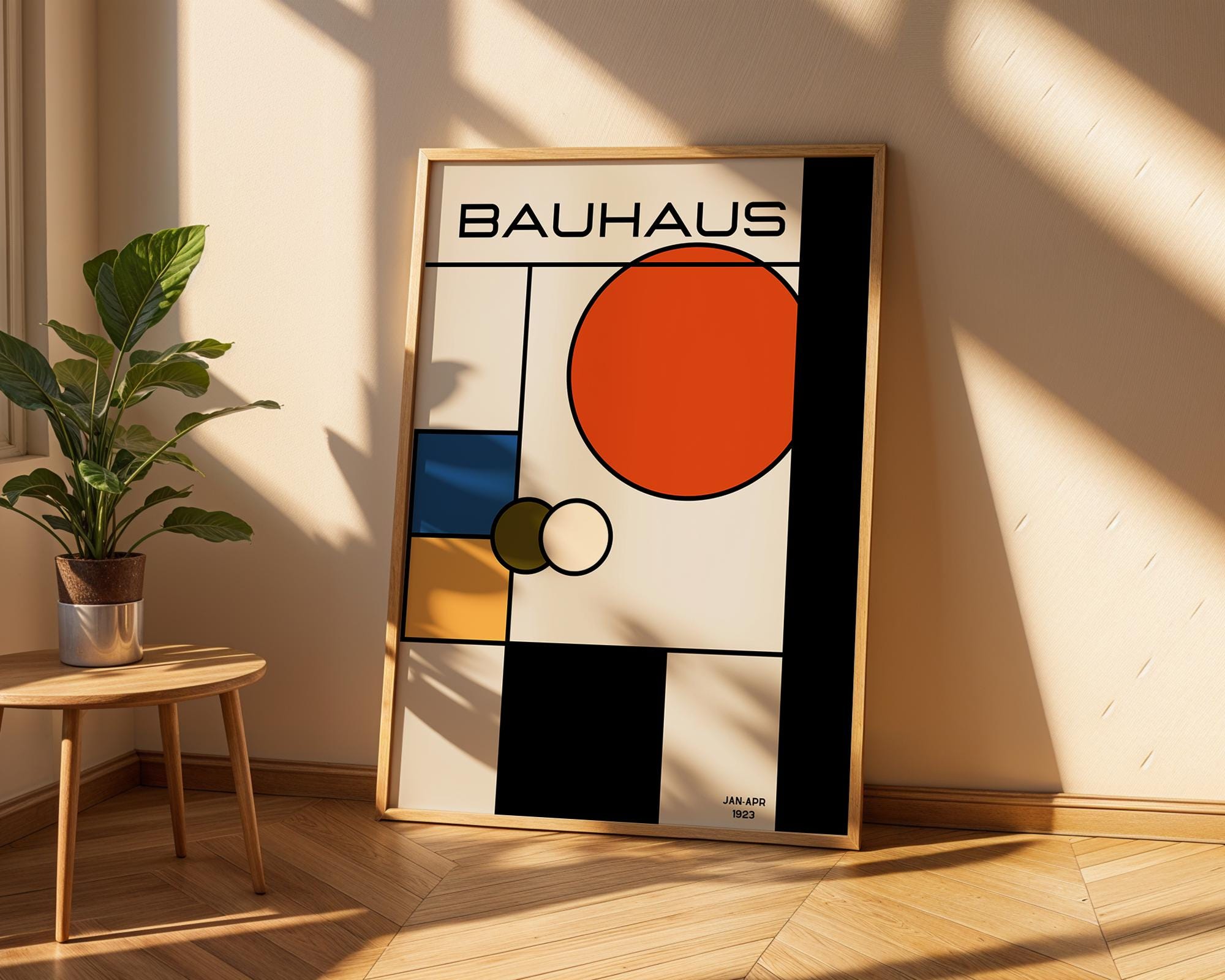 Bauhaus Poster Geometric Print | Mid Century Modern Art wall art print, modern home decor, unframed artwork by Nomad & Nest