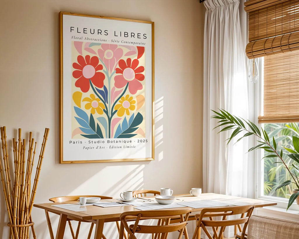 Abstract Floral Art Print | Parisian Botanical Poster wall art print, modern home decor, unframed artwork by Nomad & Nest