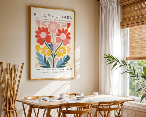 Abstract Floral Art Print | Parisian Botanical Poster wall art print, modern home decor, unframed artwork by Nomad & Nest