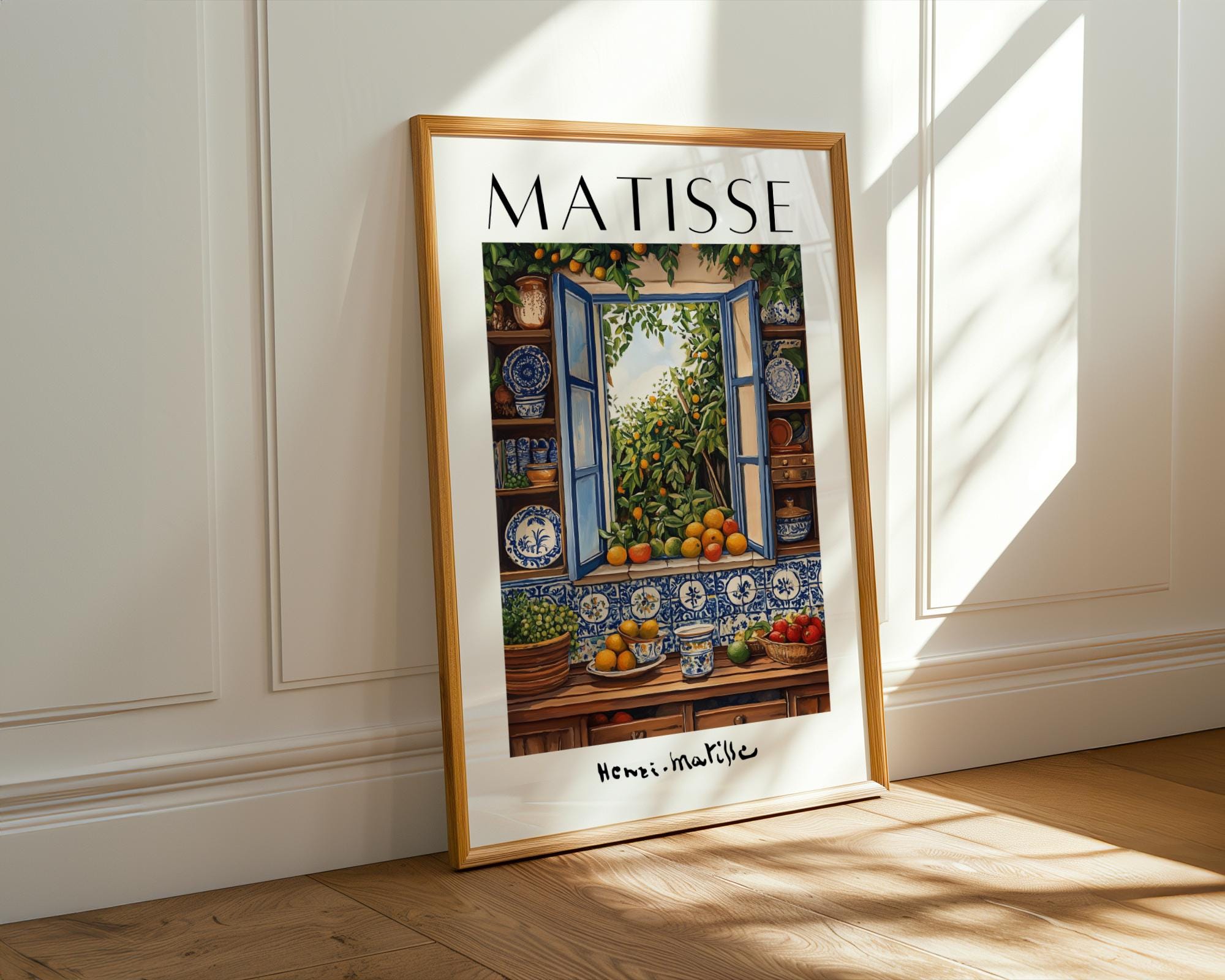 Henri Matisse Print | Inspired Kitchen  | Open Window, Fruit Still Life wall art print, modern home decor, unframed artwork by Nomad & Nest