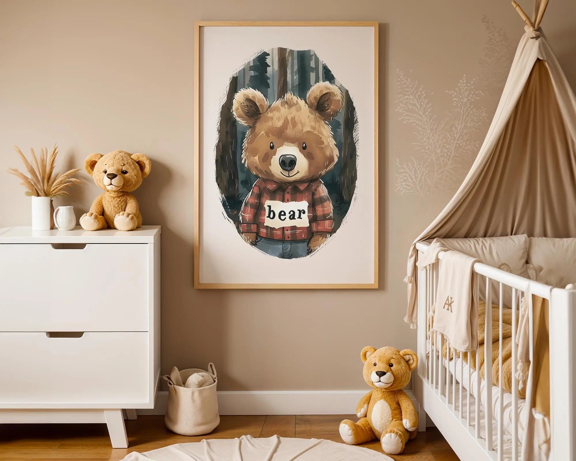 Playroom Ideas | Neutral Hearts Nursery Wall Art | Minimal Boho Baby Print wall art print, modern home decor, unframed artwork by Nomad & Nest