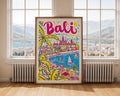 Bali Travel Poster | Colourful Island Art Print wall art print, modern home decor, unframed artwork by Nomad & Nest