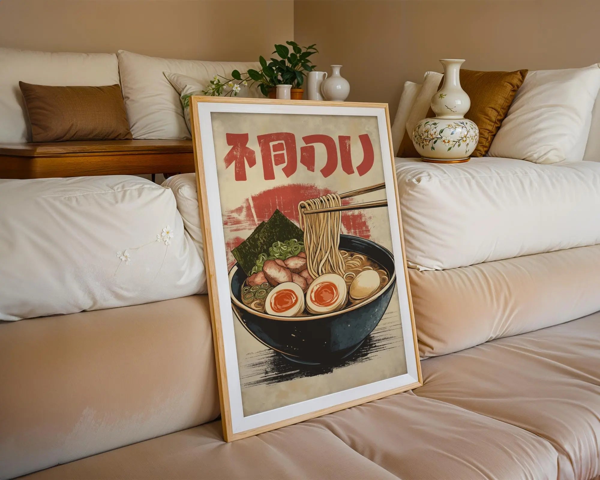 Japanese Poster | Vintage Ramen Noodle  –  Kitchen Art Print wall art print, modern home decor, unframed artwork by Nomad & Nest