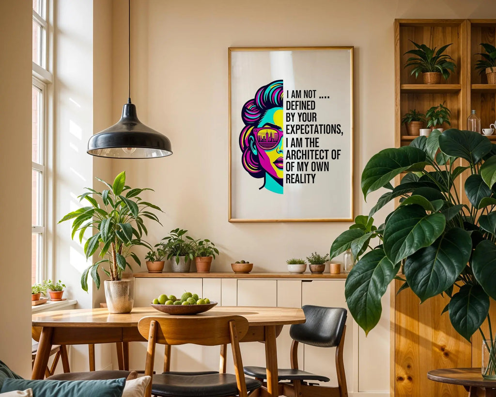 Positive Emotion | I Am Not Defined By Your Expectations Quote Print | Empowering Modern Wall Art wall art print, modern home decor, unframed artwork by Nomad & Nest