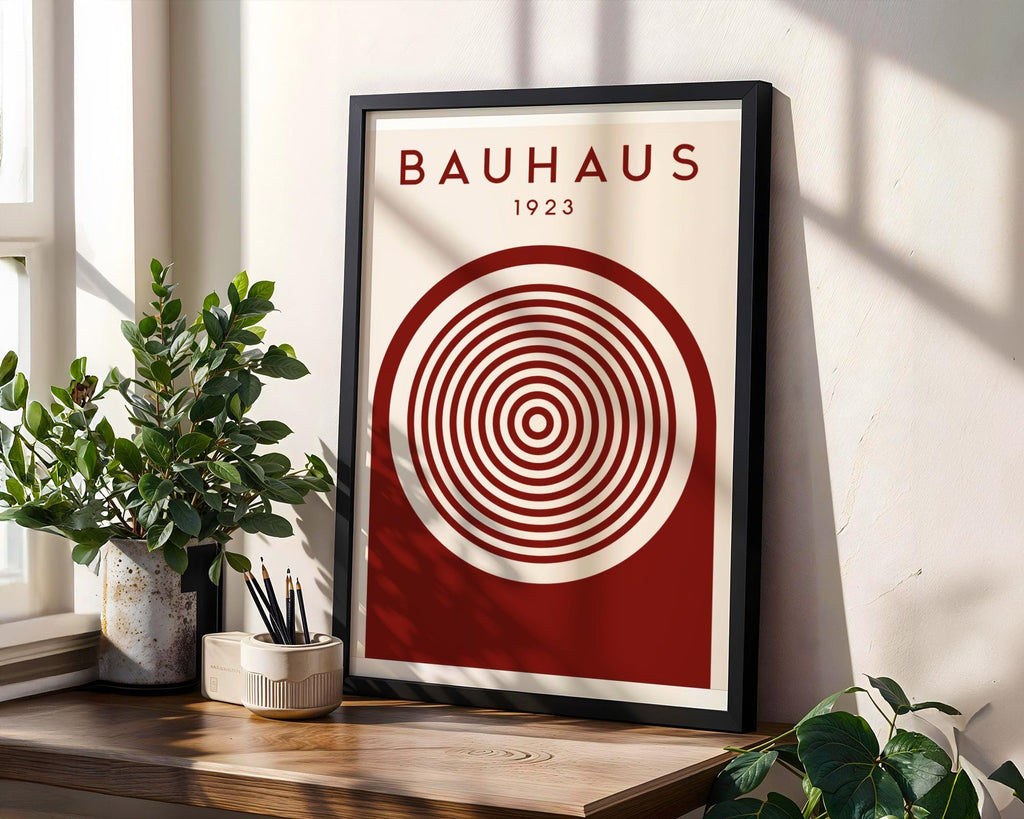 Bauhaus Poster Circle Art Print | Mid Century Modern Geometric wall art print, modern home decor, unframed artwork by Nomad & Nest