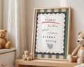 Playroom Ideas | Follow Your Wildest Dreams Nursery Wall Art | Moon Quote Print wall art print, modern home decor, unframed artwork by Nomad & Nest