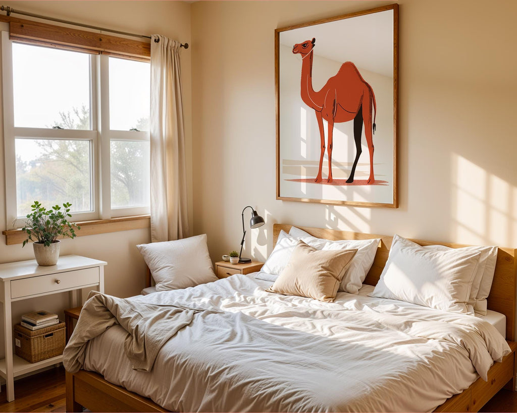 Desert Camel Art Print | Exotic Animal Wall Decor wall art print, modern home decor, unframed artwork by Nomad & Nest