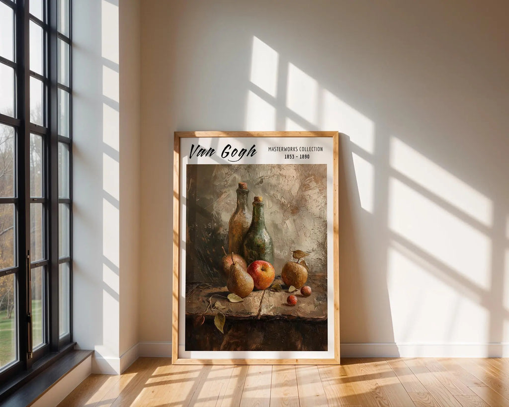 Van Gogh Print | Still Life  | Bottles and Fruit, Rustic Impressionist Art wall art print, modern home decor, unframed artwork by Nomad & Nest