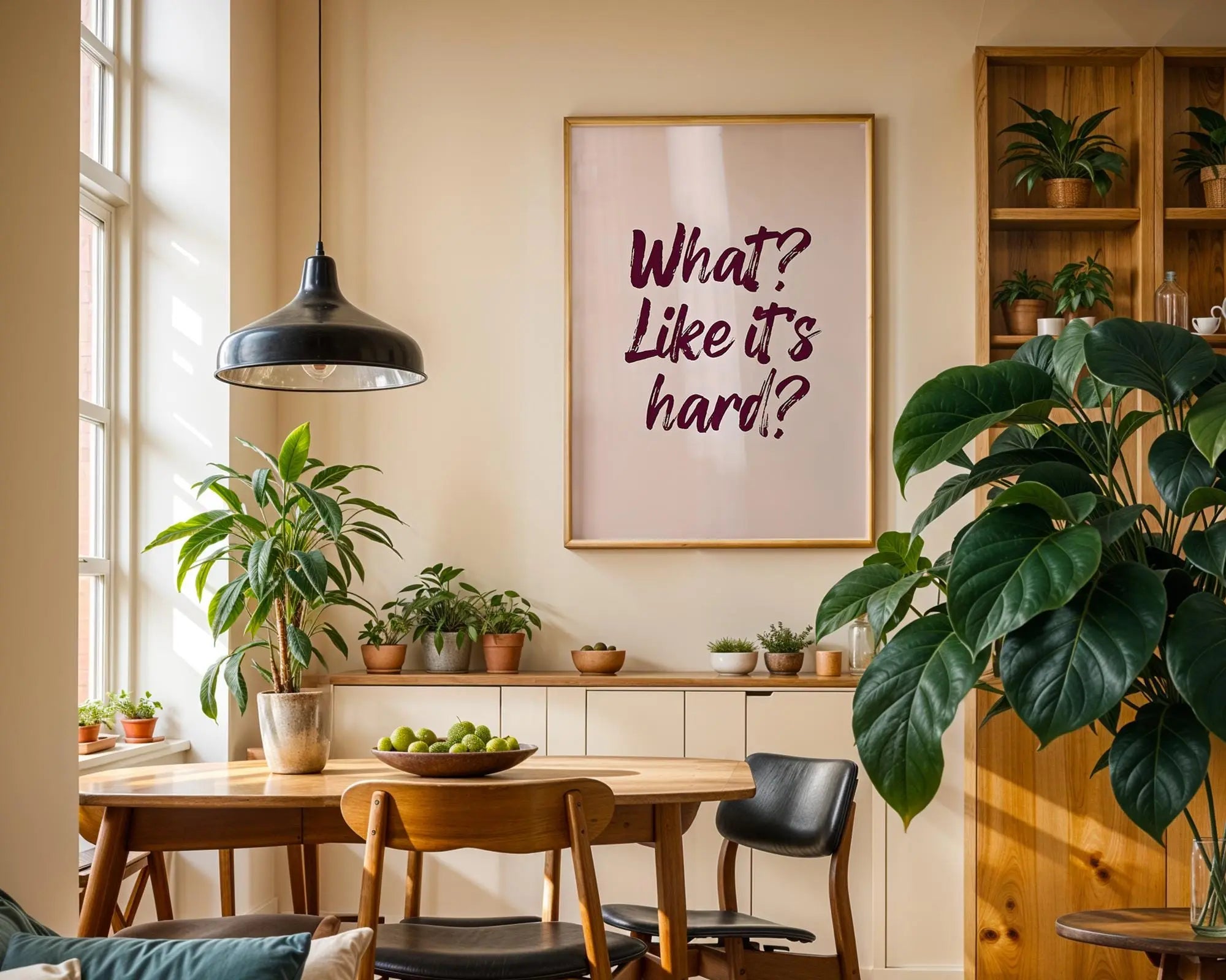 What Like It’s Hard Print | Sassy Quote, Confidence Decor wall art print, modern home decor, unframed artwork by Nomad & Nest