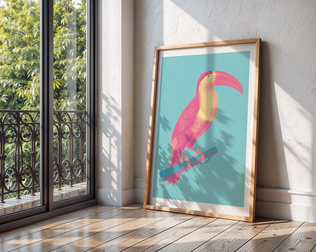 Colorful Toucan Print | Exotic Bird Wall Art, Tropical Decor wall art print, modern home decor, unframed artwork by Nomad & Nest