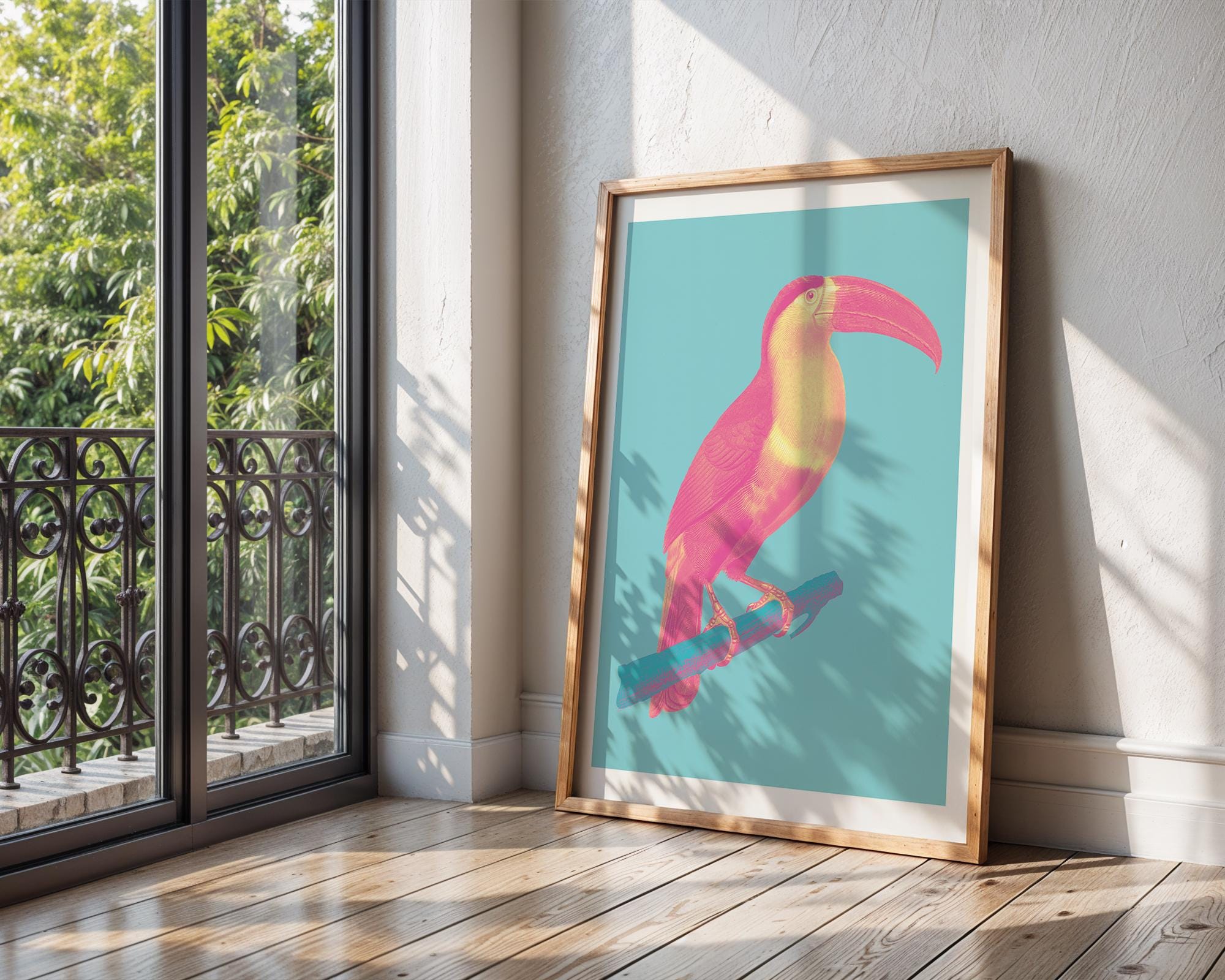 Colorful Toucan Print | Exotic Bird Wall Art, Tropical Decor wall art print, modern home decor, unframed artwork by Nomad & Nest