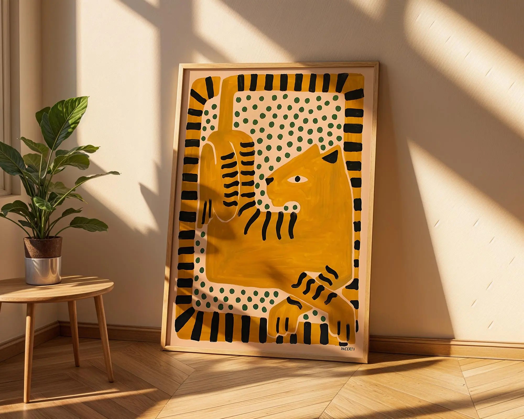 Modern Tiger Art Print | Abstract Jungle Illustration wall art print, modern home decor, unframed artwork by Nomad & Nest