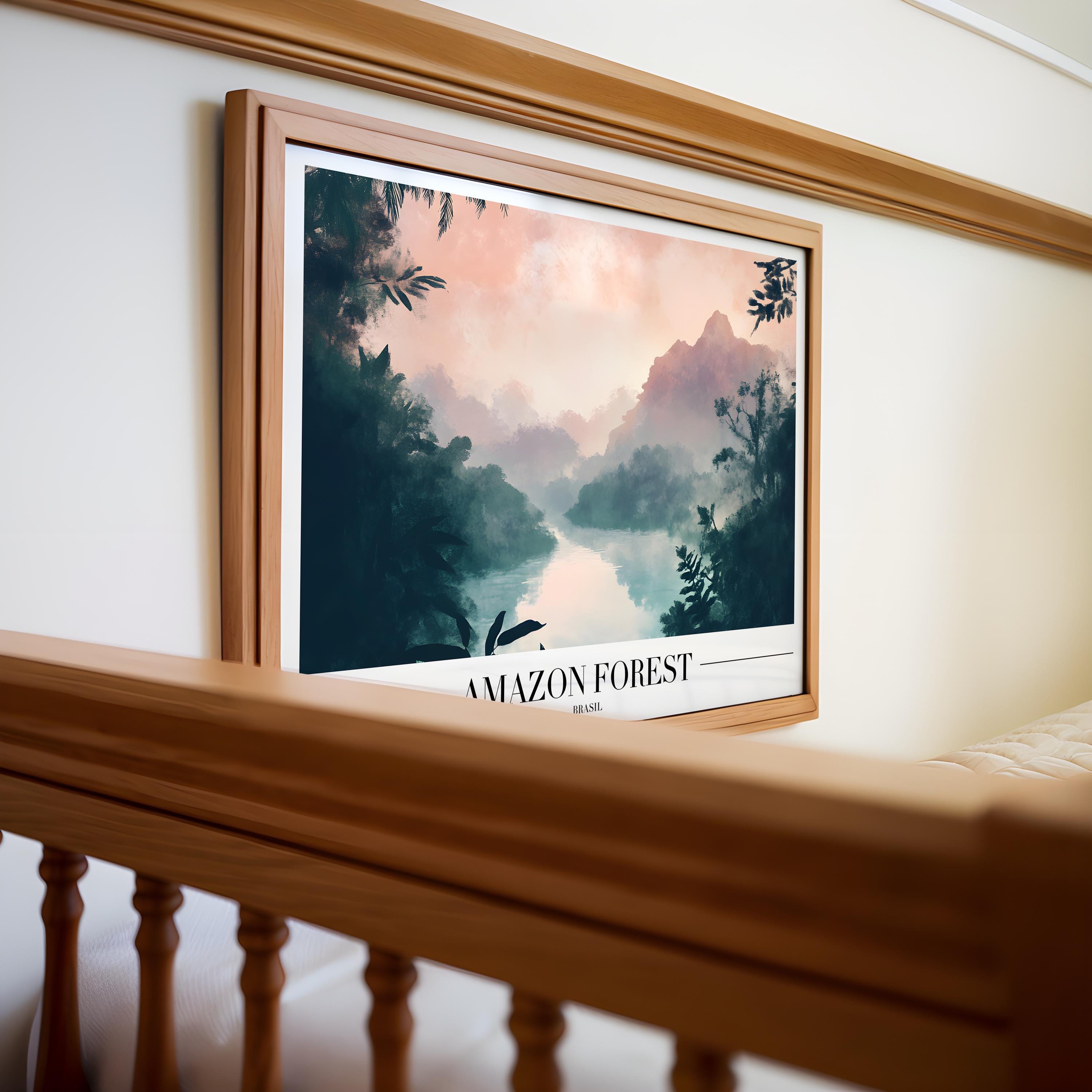 Amazon Rainforest Print | Brazil Jungle Landscape Art wall art print, modern home decor, unframed artwork by Nomad & Nest